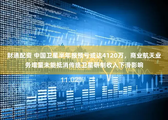 财通配资 中国卫星半年报预亏或达4120万，商业航天业务增量未能抵消传统卫星研制收入下滑影响